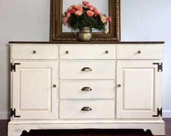 SOLD, SOLD, SOLD.... Five Drawer Ethan Allen Maple & Birch Buffet 19.75d 32.75h 54w