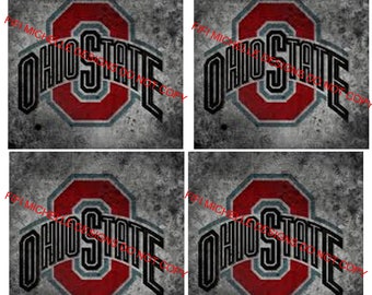 Instant Download|| Ohio State Buckeyes|| 4x4 Collage Sheet|| Coasters
