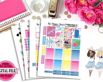 Escape // Erin Condren // Printable Planner Stickers // Planner Printables // Vacation // Summer // Planner Stickers // Printables