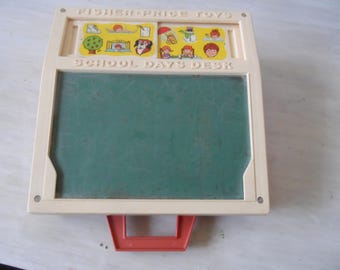 Vintage 1972 Fisher Price School Days Desk 1565