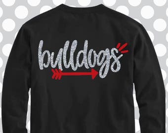 Bulldogs svg, SVG, DxF, EpS, Cut file, arrow svg, Bulldogs, shortsandlemons, SVG Sayings, football svg, football sister svg, football mom
