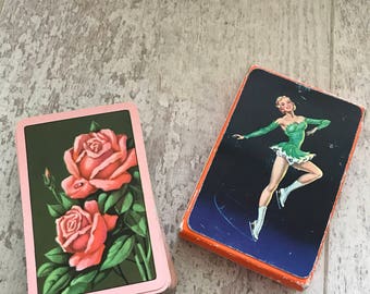 Vintage pretty playing cards
