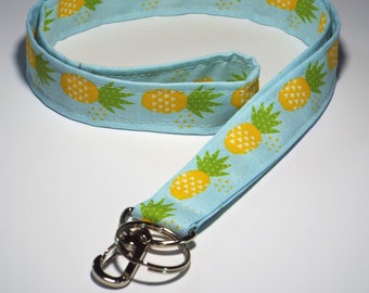 Pineapple Lanyard, Teacher Lanyard, Cute Lanyards, Lanyard, Badge Lanyard, Cute Pineapple Lanyard, Back to School, Pineapple Key Holder