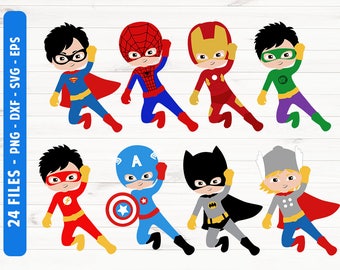 Superhero SVG Superhero svg files Superhero silhouette eps dxf png Commercial use