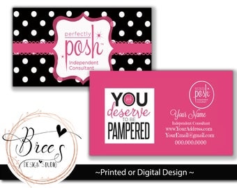 Perfectly Posh Business Cards | Card | Direct Marketing | Digital Download | Printable | Card 012