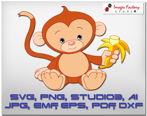Download Monkey baby svg animals cuttable Cricut Design Space
