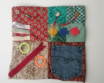 Fidget Blanket, Fidget Quilt, Sensory Blanket, Dementia Blanket, Alzheimer Blanket, Tactile Blanket, Activity Blanket, Therapy Blanket