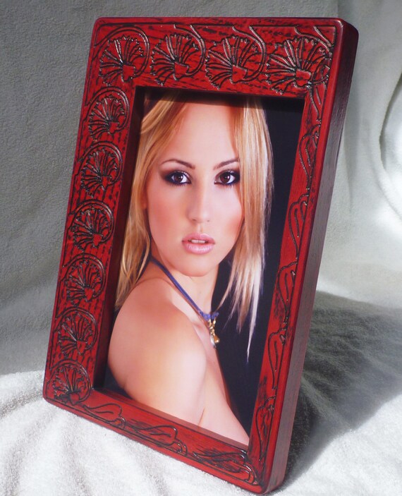 Picture Frame Photo Frame Red Black Oak Free Shipping Hardwood