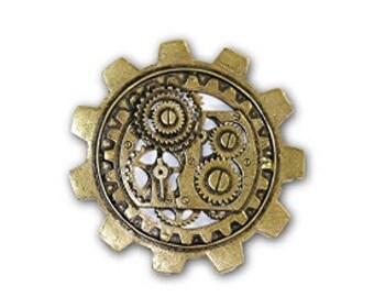 Steampunk Large Gear Brooch