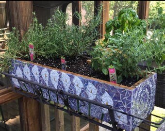 Cedar Planter Box Table Centerpiece Mosaic Option