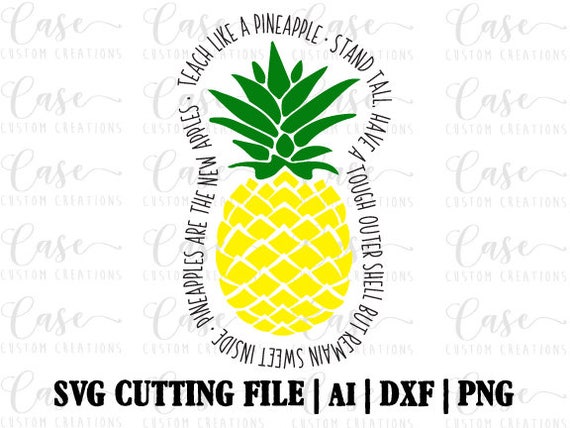 Download Teach like a Pineapple SVG cutting file ai dxf and png