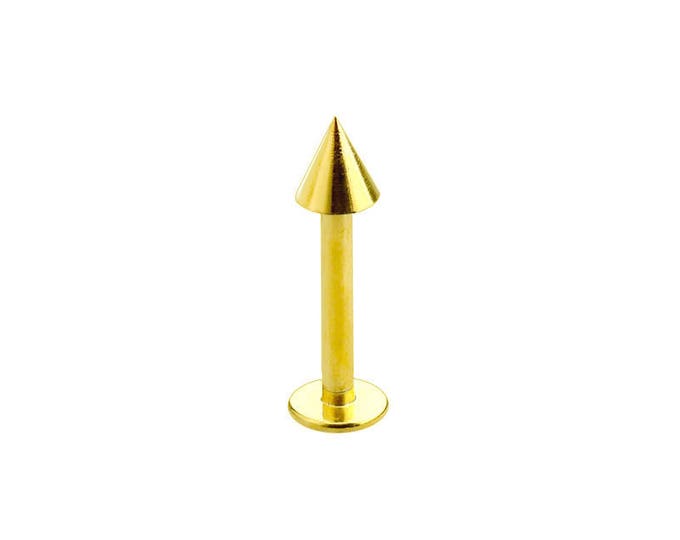 Gold Plated Spike 316L Surgical Steel Labret