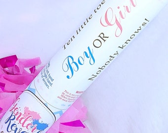 SALE! Ships same day! 12 Inch Confetti Cannon Gender Reveal Confetti Cannon Gender Reveal Cannon Fast Shipping!