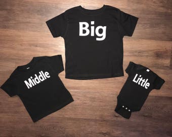 big little middle little little little shirts