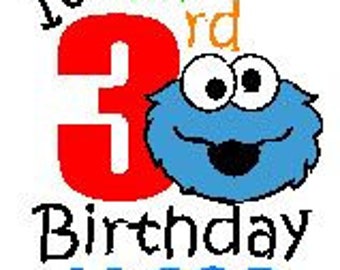 Cookie Monster Birthday Shirt