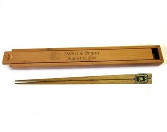 Personalized Bamboo Chopsticks Box