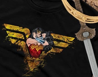 Wonder Woman Shirt - Wonder Woman tshirt - Superhero tee - Super hero unisex top - Original wonder woman art - Custom wonder woman T shirt
