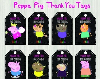 Peppa pig thank you | Etsy