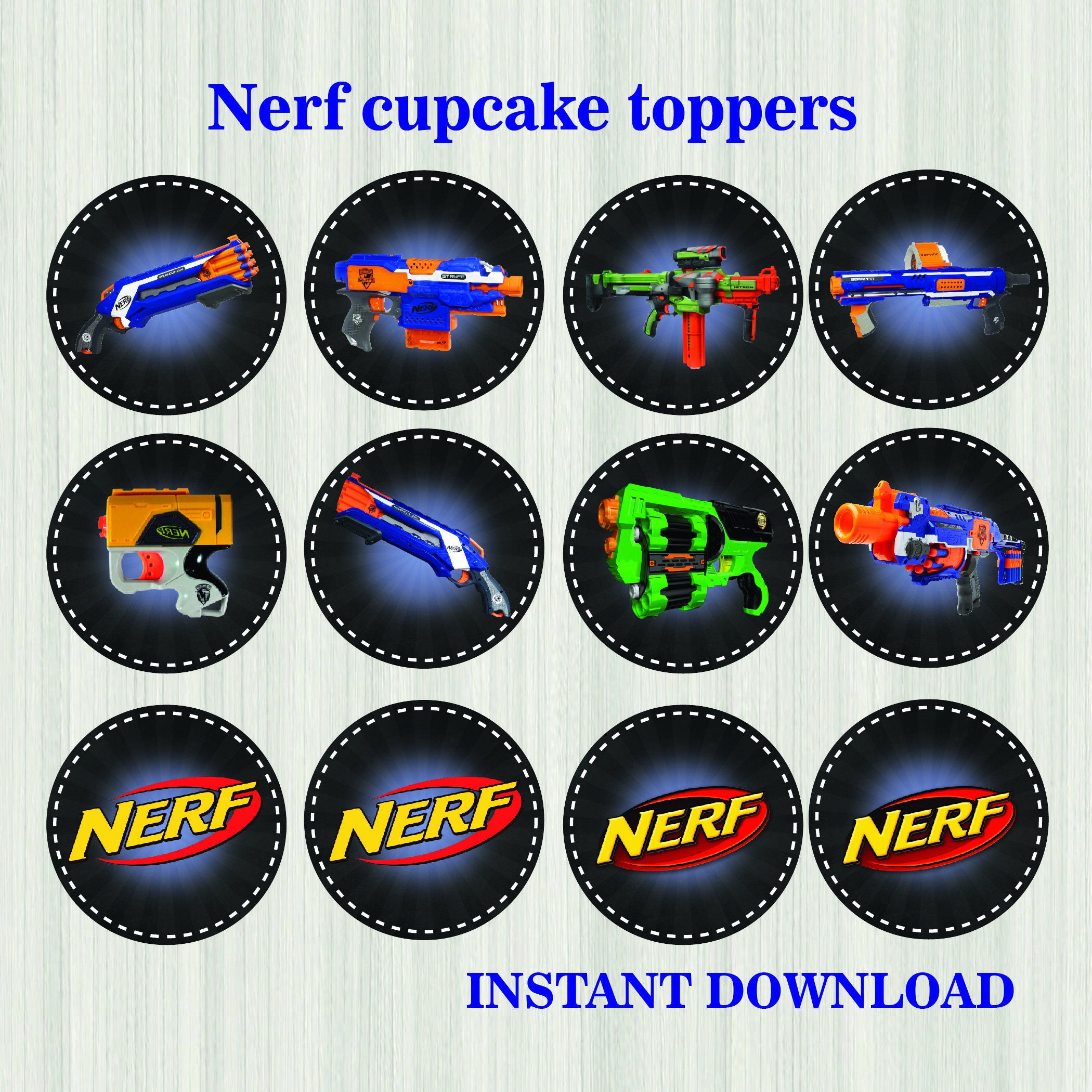 nerf-cupcakes-toppers-instant-download-nerf-party-toppers