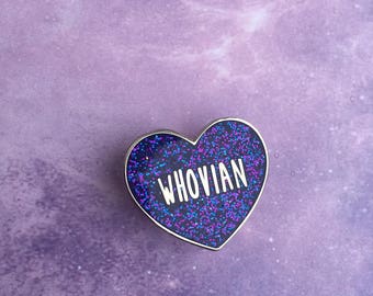Whovian Heart Pin, Doctor Who Pin