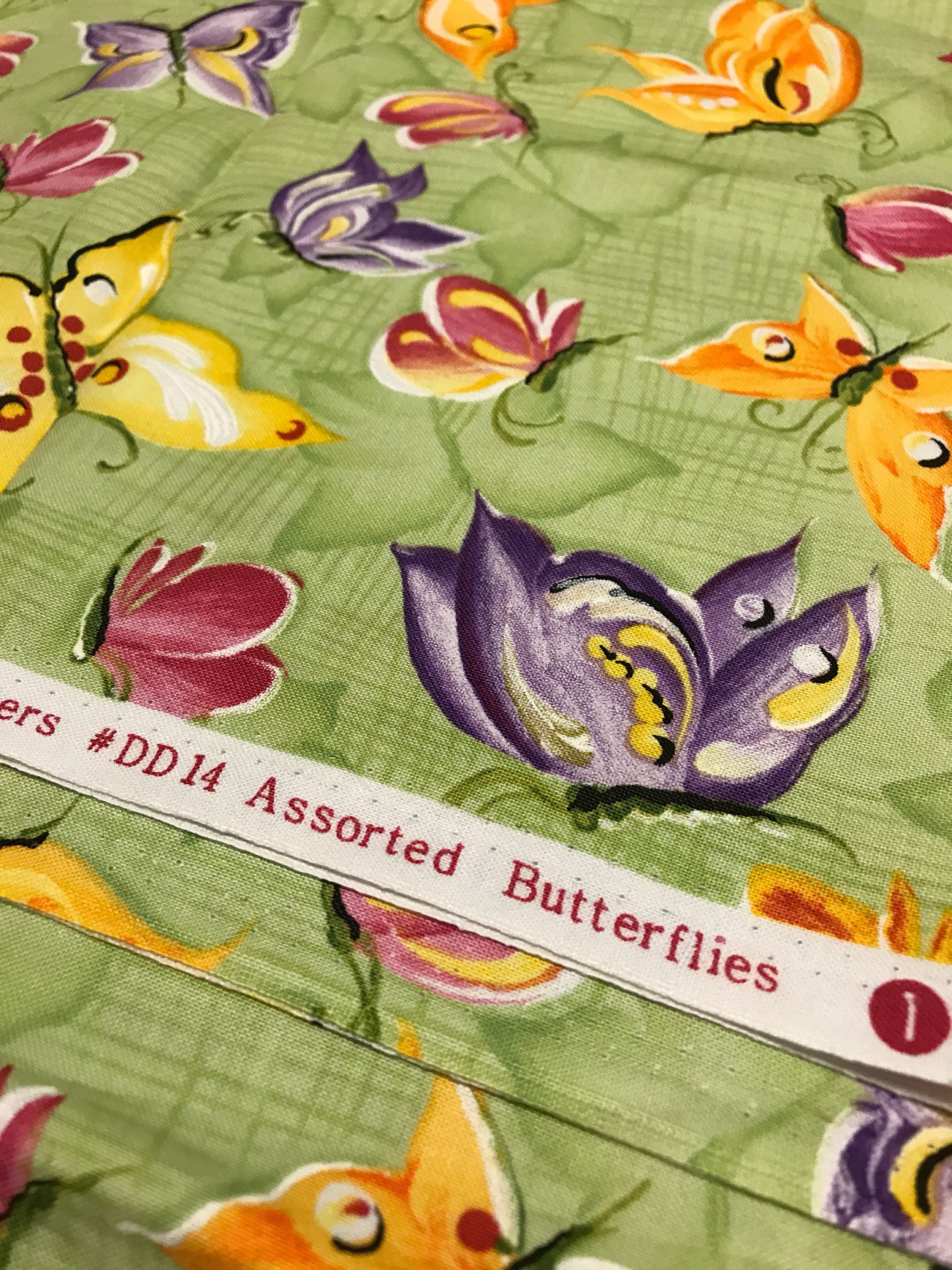 Quilting fabric, donna dewberry, sewing fabric, butterfly fabric