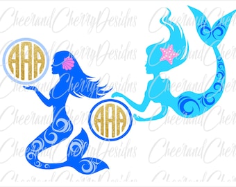 Mermaid monogram svg Mermaid svg Mermaid life svg Beach svg Mermaid birthday SVG file for Cricut Girl svg Mermaid Silhouette svg Ocean vinyl