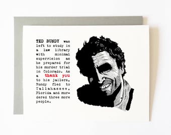 ted bundy thank you card