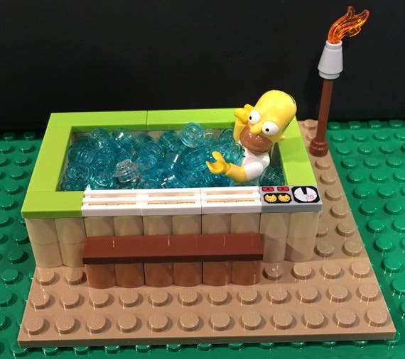 Lego Homer Simpson Hot Tub MOC