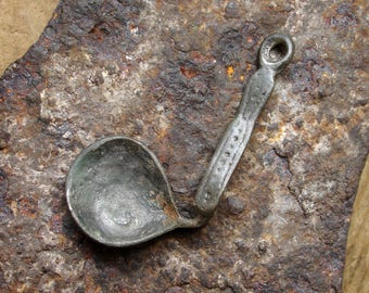 Ancient Viking Age 10th-11th Century A.D. small bronze Spoon Pendant Amulet with a suspension loop Authentic 1,000-year-old Artifact