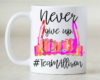 Cancer Survivor Bra for Cancer Survivor Gift for Cancer Remission Gift October Breast Cancer Awareness Mug F*ck Cancer survivor Gift Bra Mug