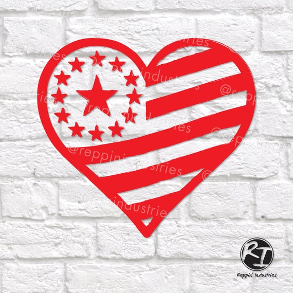 Download 4th of July Svg American Flag Svg America Svg Heart Svg