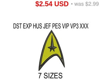 TODAY SALE 15% Star Trek embroidery design logo / embroidery designs / INSTANT download machine embroidery pattern