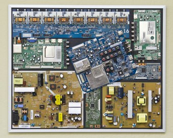 Industrial, Computer, Circuit Board Picture Frame Wall Art (20.5" x 16.5")