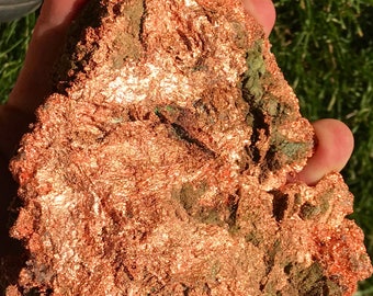 Native Copper, HEAVY ALMOST 5 lbs.! Rocks and Minerals, Michigan, Raw Copper Ore, 2190g, Mineral Display Decor