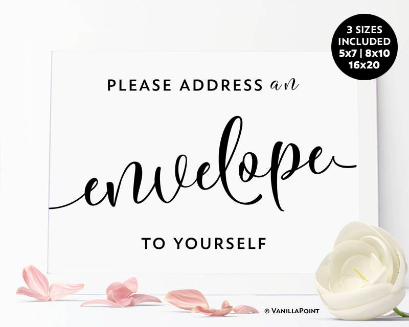 please-address-an-envelope-to-yourself-wedding-signs