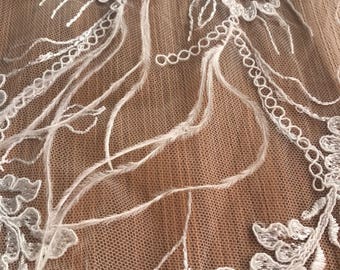 Dusky Rose Stretch Guipure Lace Lb2015