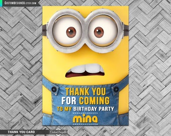 Minion Thank You Card TY005 Printable