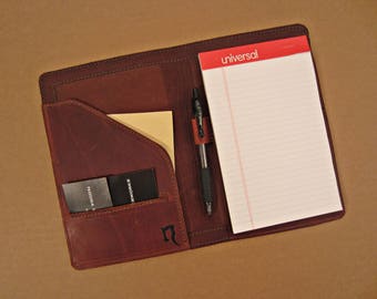 Leather Notepad Holder, 5x8 FREE US Shipping!