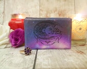 Luxury Double Ring Box - Moon & Back Quote - Purple Wedding Ring Box - Engagement Ring Box / Proposal Gift