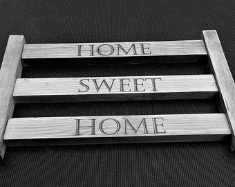 Home sweet home rustic fence sign