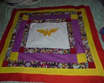 Wonder Woman Inspired Baby Quilt top/ Lap quilt