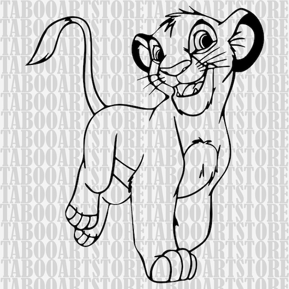 Download Simba Cut File Simba SVG Silhouette Cut File Simba file