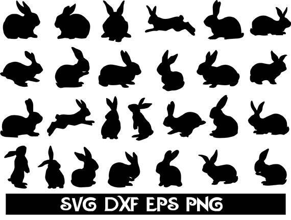 rabbits svg bunny svg easter bunny svg rabbits dxf rabbits