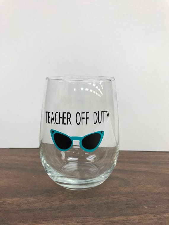 Download Stemless wine glasses Teacher off duty