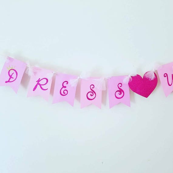 Princess Party Banner Princess Crown Banner Dress Up Banner