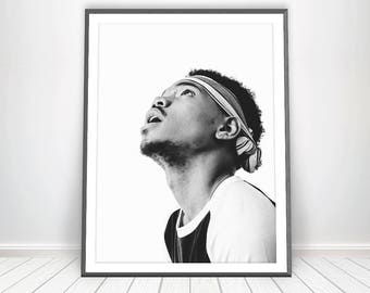Chance the Rapper Art Print Hip Hop Print Hip Hop Decor Rap Print Chance the Rapper Poster Hip Hop Wall Art Celebrity Portrait HipHop Poster