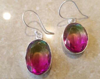 Watermelon Tourmaline Earrings