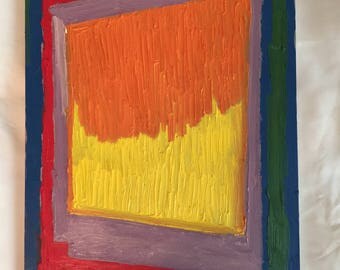 yellow and orange window painting