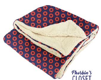 Phish Throw, Fishman Donuts Sherpa Throw, Phish Blanket, Phish Merch, Fishman donuts