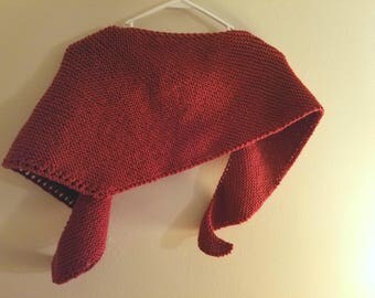 Redwood Asymmetrical Fall Knit Wrap, Shawl, Scarf